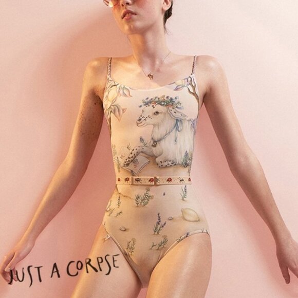 Just a corpse JAC READING LAMB Camisole Leotard Size S - Picture 1 of 1